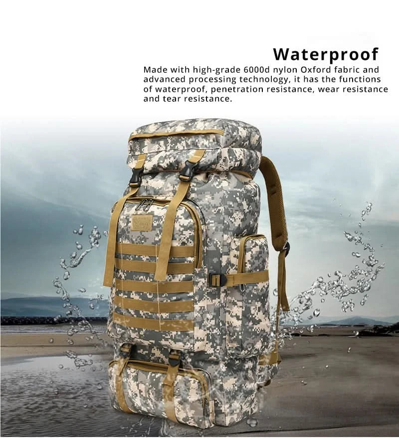 Rilibegan Men Travel Backpack Tactical Climbing Outdoor Hiking Camouflage Multifunctional Bag Men Backpack - M & M Global