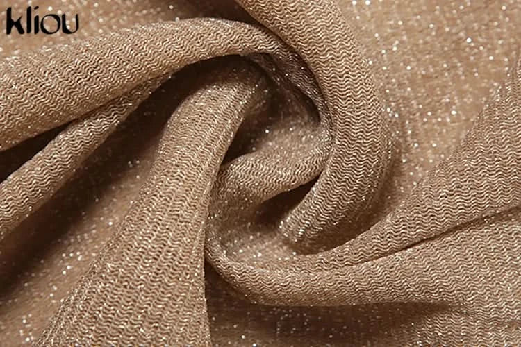 kliou Shiny Long Dress Stunning Women Solid Summer Thin Mesh Sheer Backless Sleeveless Bodycon Female Elegant Fashion Vestidos - M & M Global