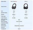 QCY H3 Lite ANC Wireless Headphones Bluetooth 5.3 Active Noise Cancelling Over Ear Headset 40mm Driver HiFi Sound Earphones