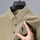 High end customized summer new best-selling Paul embroidery ice silk short sleeved men's business casual comfortable POLO shirt