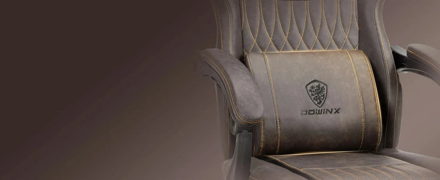 Dowinx Gaming Chair Breathable PU Leather Gamer Chair with Pocket Spring Cushion, Ergonomic Computer Chair with Lumbar Support