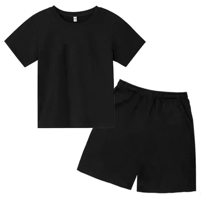 Hot Sales Summer Slam Dunk Master Pattern Print Children Short Sleeve T-shirt+Shorts 2pcs Set Kids Boy Girl Fashion Sportsuit - M & M Global