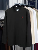 2025 Autumn Hot Selling New Designer Brand Original Crown Embroidered Long Sleeve Men' Casual Comfortable Round Neck T-shirt Top