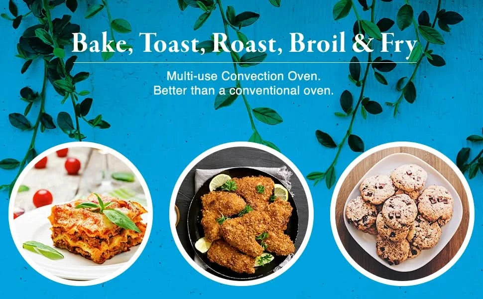 EAF1010D Programmable 10L Air Fryer Convection Countertop Oven, 8 Menu Settings, Temperature + Timer Controls, Bake, Toast, Broi - M & M Global