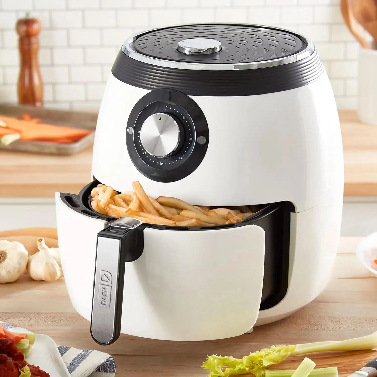 Deluxe Electric Air Fryer + Oven Cooker with Temperature Control, Non-stick Fry Basket, Recipe Guide + Auto Shut Off Feature, 17 - M & M Global