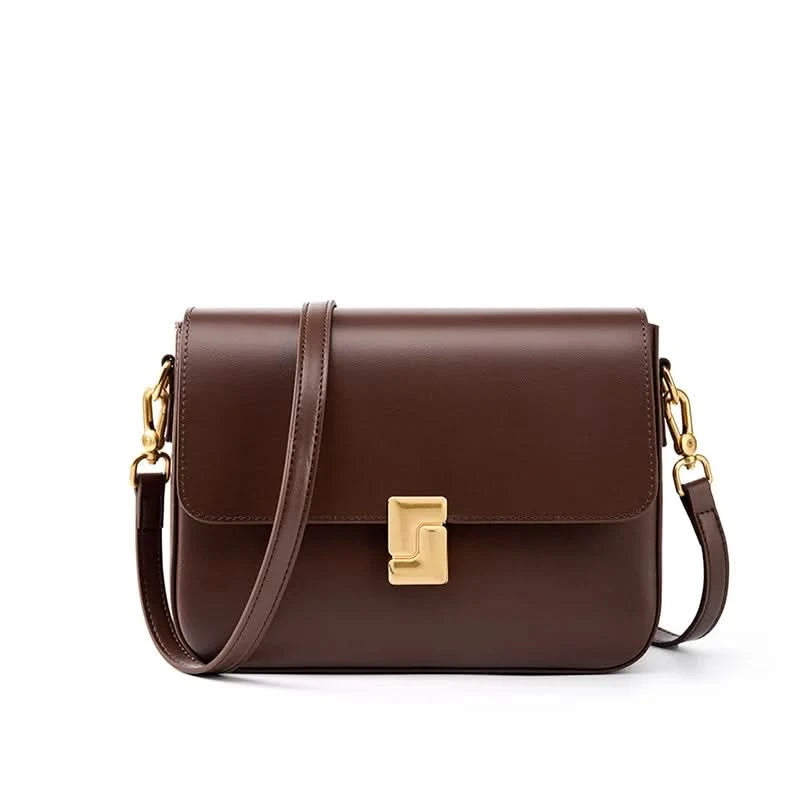 Genuine leather tofu bag large capacity high-end sense one-shoulder armpit commuting practical cowhide crossbody women's bag - M & M Global