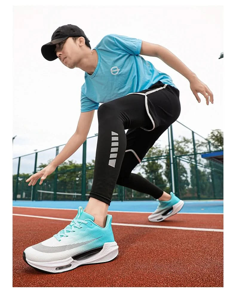 Men Running Sneaker Air Cushion Marathon Running Shoes Breathable Runner Trainers Women Platform Sports Shoes Speciality Sneaker - M & M Global