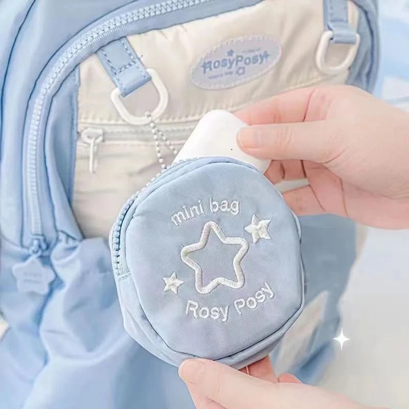Sweet Cute Girl's Backpack Student New Fashion Drawstring Large School Bag Y2K Korean Travel Female Shoulder Bag for High School - M & M Global