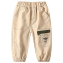 Wholesale New Children Boy Trousers Embroiedry Pockets Spliced Kids Boys Pants Casual Cotton Infant Babys Boys Bottoms 2-8Y Pant - M & M Global