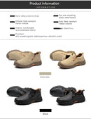Mens Work Boots Composite Toe Safety Footwear Metatarsal Guard Puncture-Proof Construction Work Shoes Anti-Slip Rubber Outsole