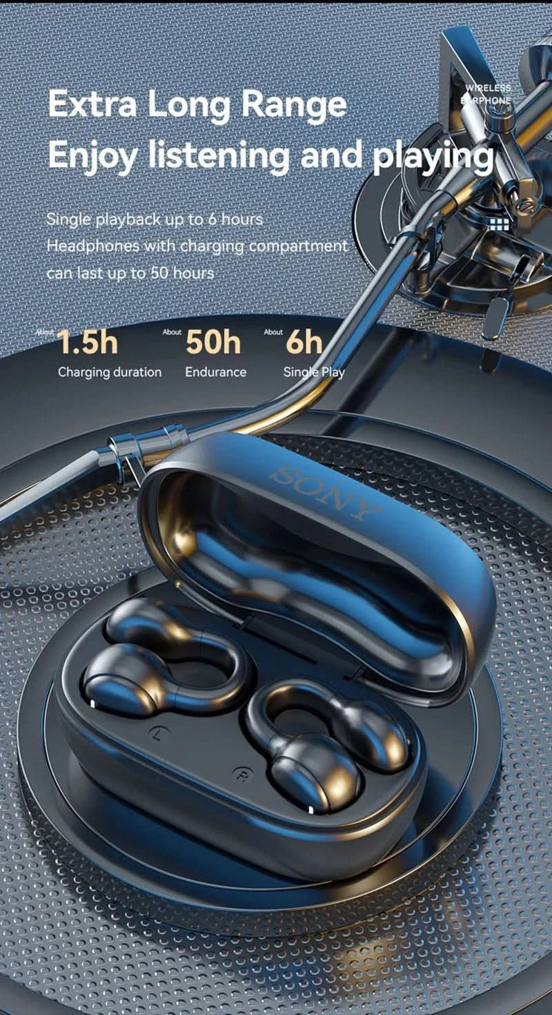 Sony Wireless Earbuds Bluetooth Headset Charging Noise Reduction Earphones Bone Conduction Headphones Cable Sport With Mic free