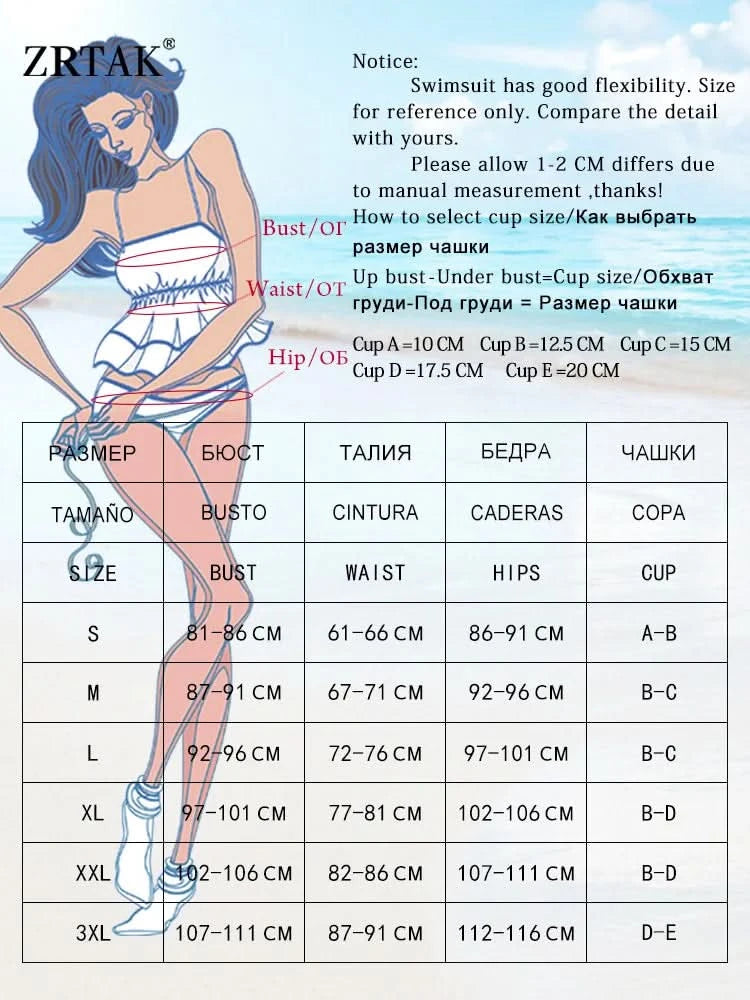 ZRTAK Sexy Swimwear Women Bikini String Swimming Suit For Women Bathing Suit Micro Folds Hight Cut Lace Halter Bikinis Set - M & M Global