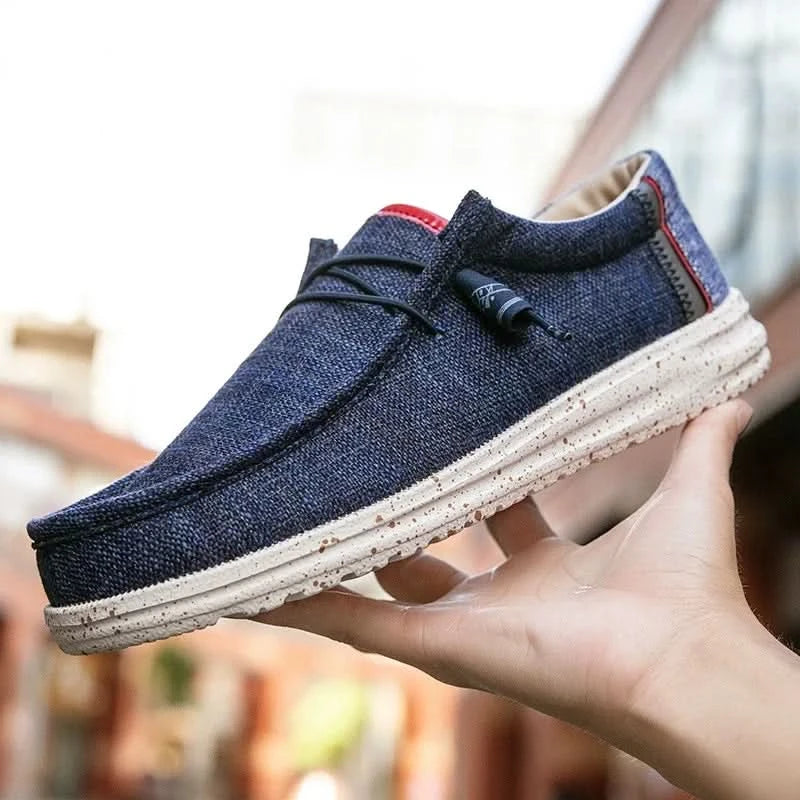Men Canvas Shoes Lightweight Loafers Breathable Men Casual Shoes Male Vulcanized Shoe Driving Shoes Plus Size 48 Slip on Flats - M & M Global
