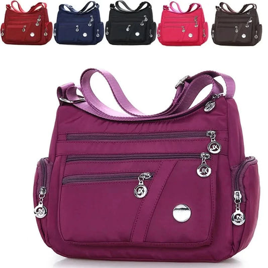 Large Capacity Women Crossbody Bag Waterproof Tote Casual Nylon Shoulder Bag Purse Handbag Lightweight Travel Messenger Bag - M & M Global