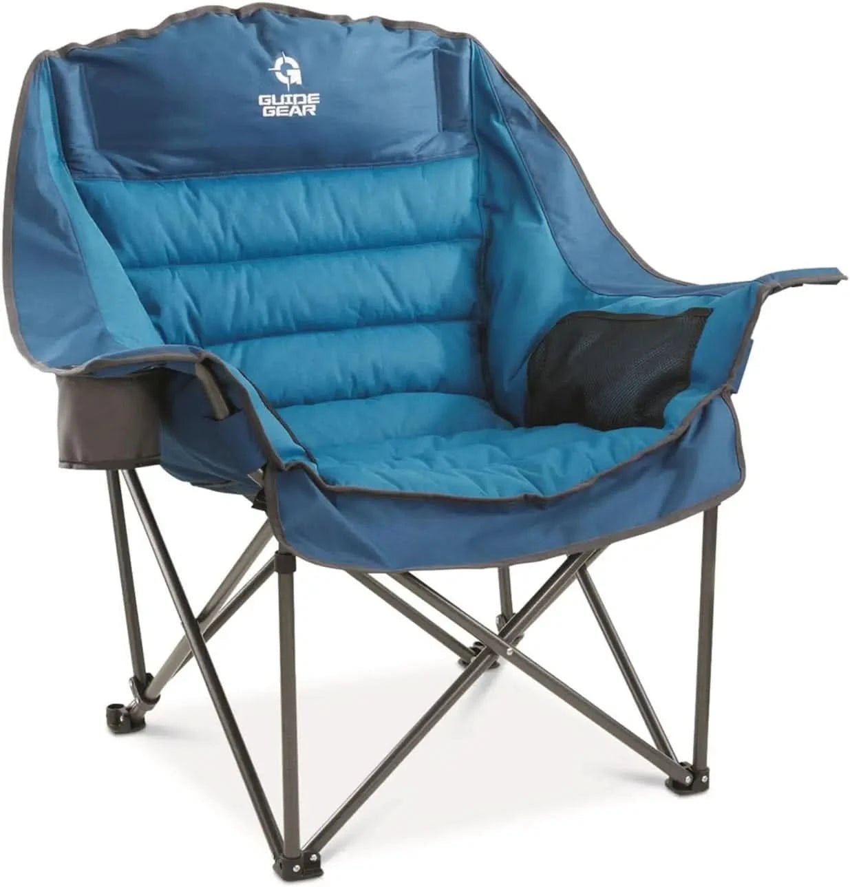 Oversized Extra Large Padded Camping Chair, Portable, Folding, Large Camp LoungeBeach Chairs for Outdoor, Adults, Men and Women,