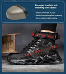 Lightweight Men Safety Shoes Steel Toe Work Sneakers Anti-smash Protective Shoes Anti-smash Anti-puncture Indestructible Shoes