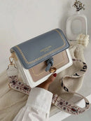 Fashionable Bag for Women, Versatile New Crossbody Bag, Casual, Contrasting Color, Small Square Bag, Wide Shoulder Strap - M & M Global