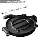 Cast Iron Tortilla Press, Heavy Duty Tortilla Pataconera, 12-inch Flour Tortilla Press with Foldable Handle, Taco press with Som - M & M Global