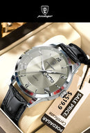 POEDAGAR Top Luxury Watch For Men Military Waterproof Luminous Date Week Man Wristwatch Leather Men's Quartz Watches Sport Reloj - M & M Global