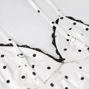 Tuularose Lace Spaghetti Strap Long Dress Women's Elegant Retro V-Neck Polka Dot Sleeveless Dress Summer Patchwork Party Dress - M & M Global