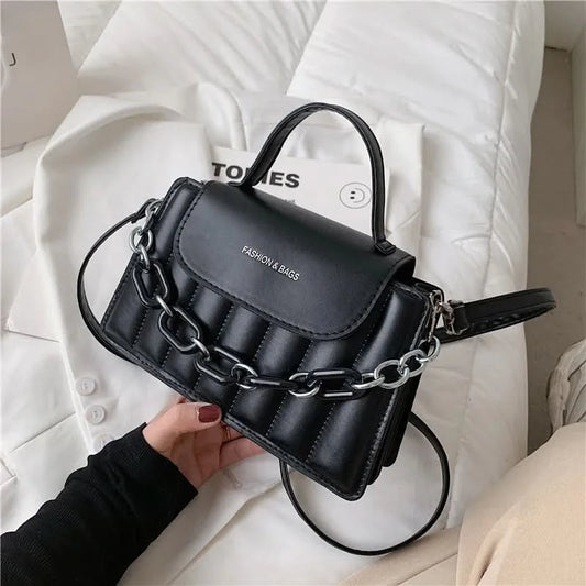 New Chains Shoulder Bag Women Solid Color Crossbody Bag Designer Messenger Handbag and Purse Luxury Top-handle Bag feminina - M & M Global