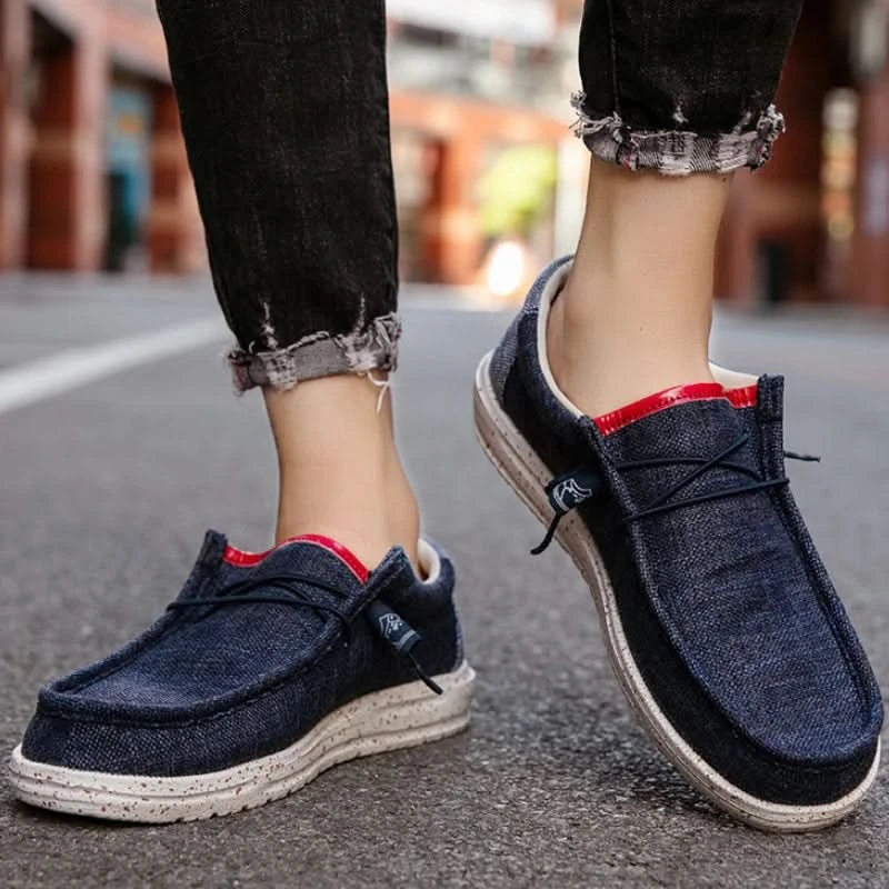 Men Canvas Shoes Lightweight Loafers Breathable Men Casual Shoes Male Vulcanized Shoe Driving Shoes Plus Size 48 Slip on Flats - M & M Global