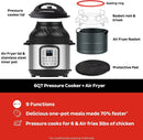 Crisp 9-in-1 Electric Pressure Cooker and Air Fryer Combo with Stainless Steel Pot, Pressure Cook, Slow Cook, Air Fry, Roast, St - M & M Global