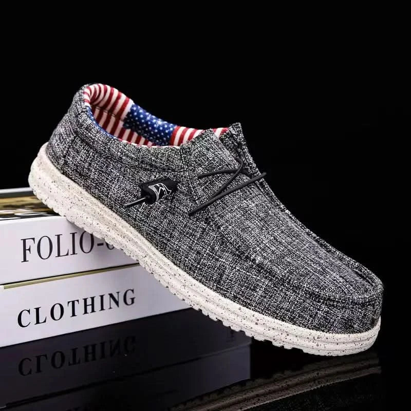 Men's Casual Shoes Lightweight Loafers Soft man Canvas Shoes Vulcanized Shoes for men Driving Flat Shoe Slip-on Outdoor Sneakers - M & M Global