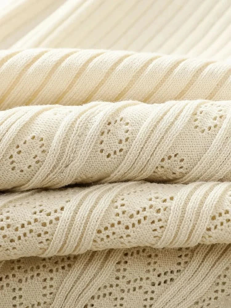 Summer 2024 New Women's Black Beige Single Breasted Knitted Long Dress Green Elegant Office Lady Short Sleeve Pleated Dress Chic - M & M Global