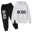 Spring Autumn Boys Girls Casual Fashion Print Pullover Long Sleeve Hoodie Tops+Pants Tracksuit 4-14 Years Children's Clothes - M & M Global