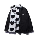 Y2K pilot double-sided jacket American hip-hop fashion antler street retro fur jacket men and women loose bulk jacket