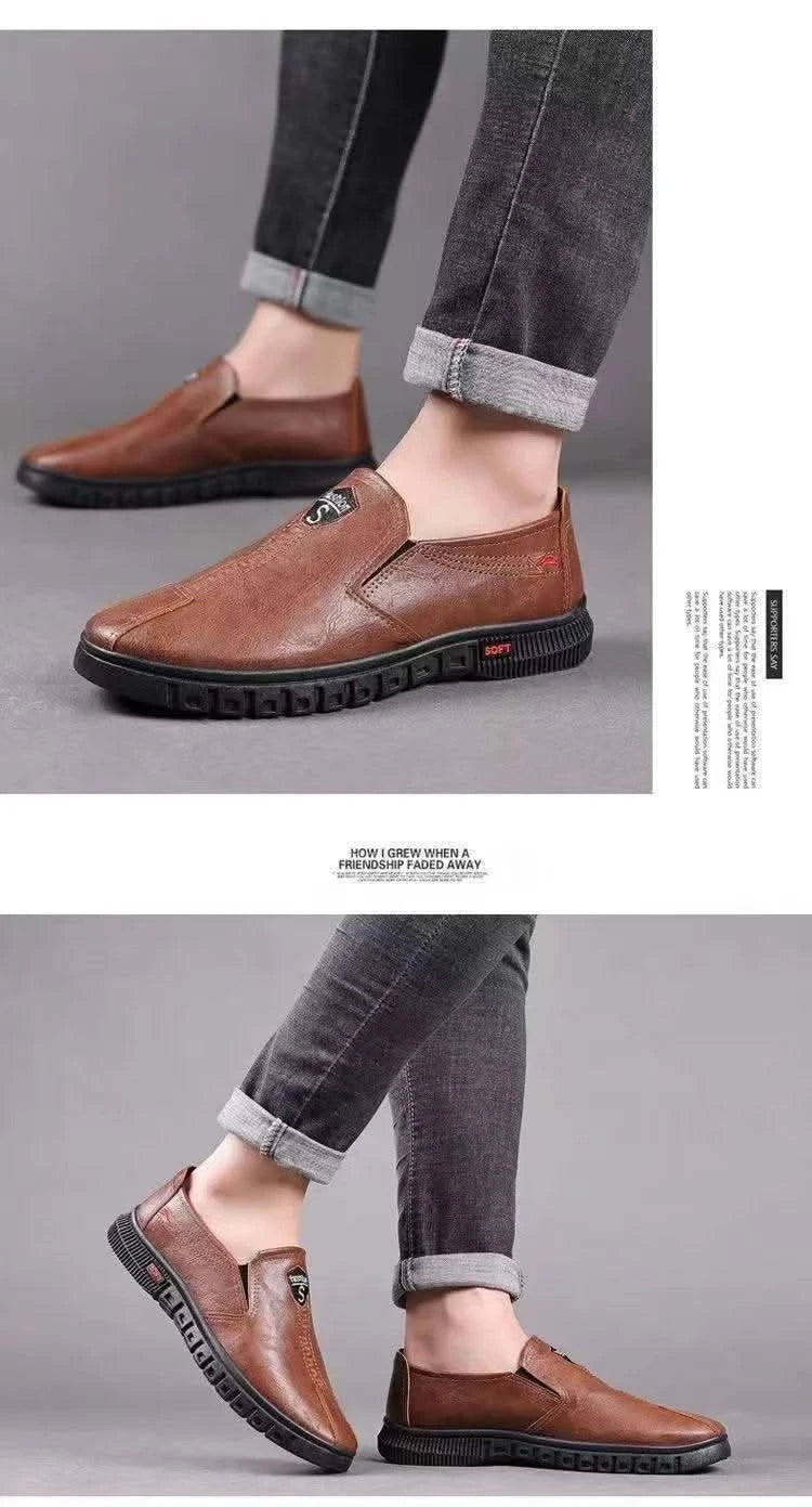 2024 New Hot Selling Men's Sports Shoes Casual Small Leather Shoes Bean Shoes Chef Shoes 39-44 Men's Shoes Dress Shoes Sneakers - M & M Global
