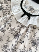 2PCS Summer Floral Baby Girl Suit New Autumn Fashion Lace Bow Baby Girls' Set Peter Pan Collar Shirt and Shorts Princess Outfits - M & M Global