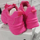 Chunky Fashion Sneakers Comfortable Casual Dad Shoes Lace-Up Walking Shoes Breathable Mesh for Women - M & M Global