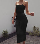 JZ461 Summer Women's Dress Long Sling Dresses Club Sexy Suspender Dress