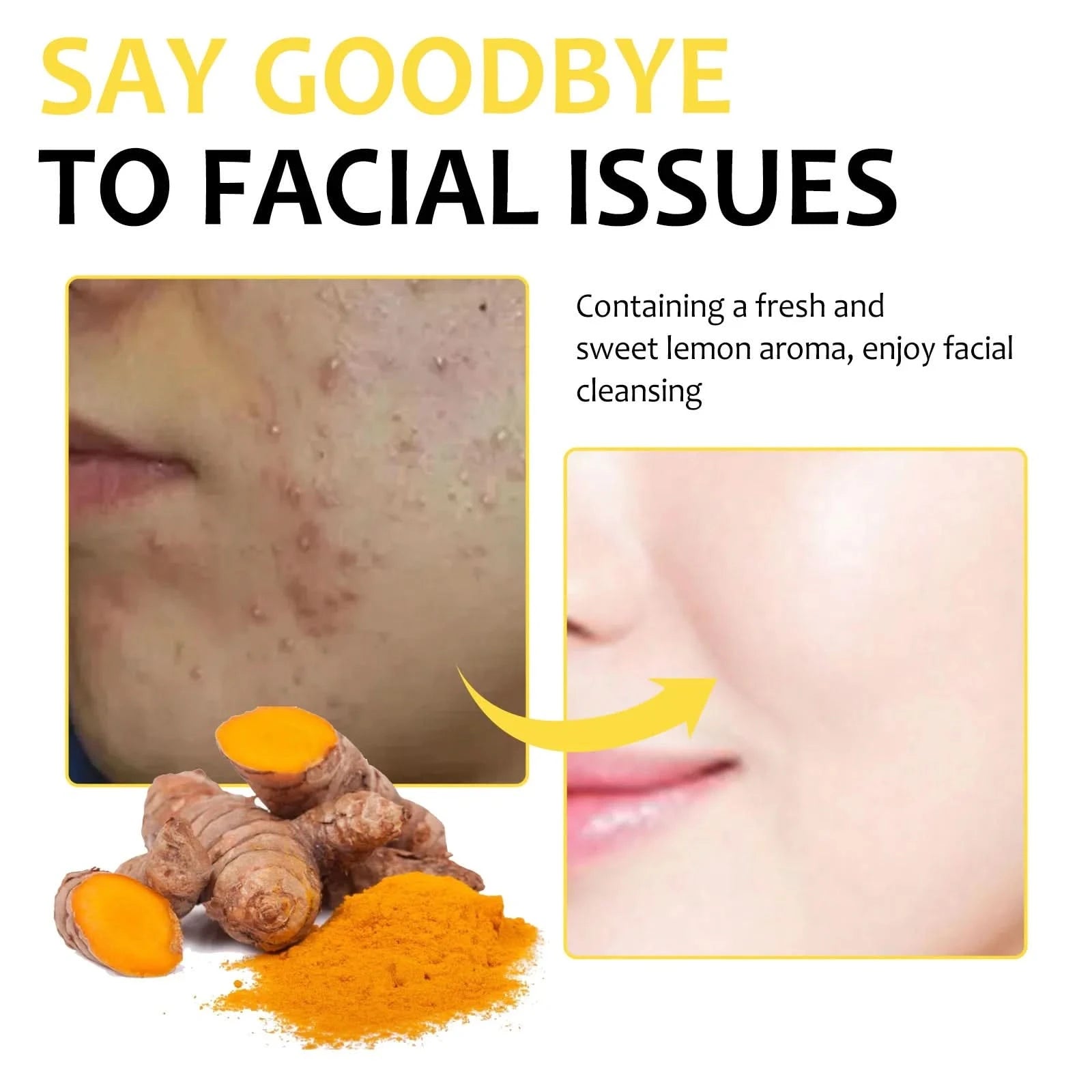 Turmeric Kojic Acid Cleansing Pads Exfoliating Pads Facial Sponges Removes Dirt Cleansing Exfoliating Daily Cleansing Skin Care - M & M Global