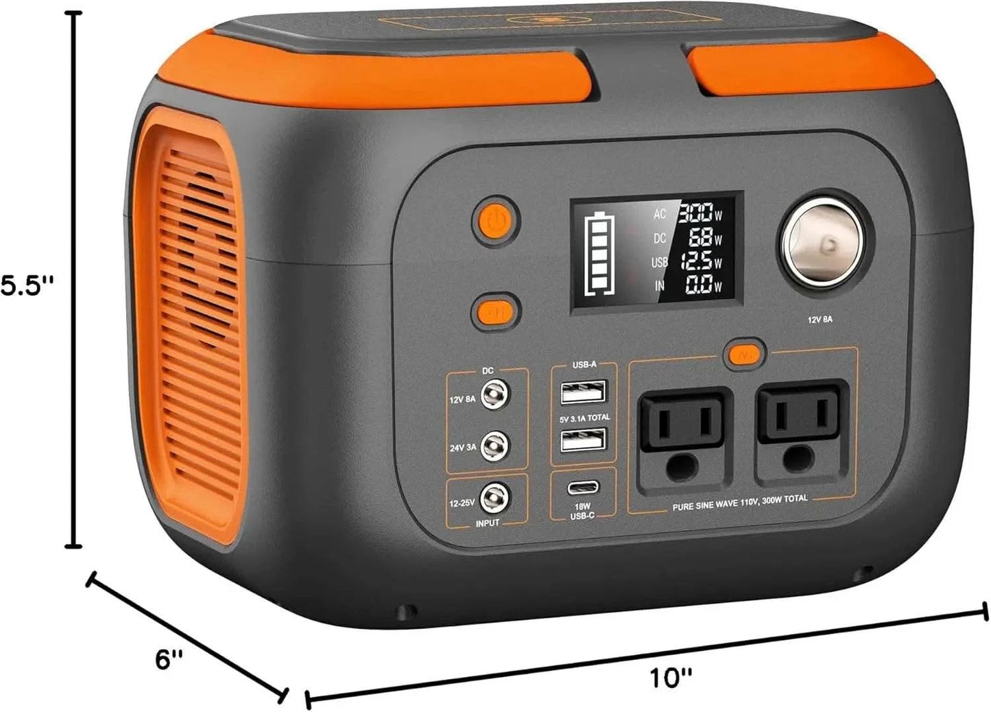 600W/300W/200W Portable Power Station,110V AC Outlets Solar Generator Storage Energy Power Bank For Camping Travel RV Trip Home - M & M Global