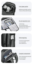 Men Travel Backpack vacuum compression 17 inch Laptop Backpack Business Large Capacity school Backpack Expanded Hiking backpack - M & M Global