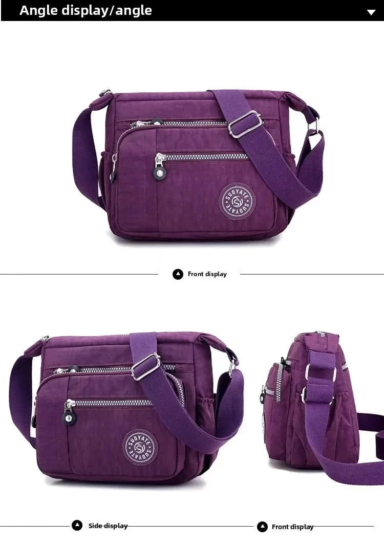Large Capacity Nylon Crossbody Shoulder Bag for Home Use Middle-Aged And Elderly Women Casual Multi-Socket Slanting Bag - M & M Global