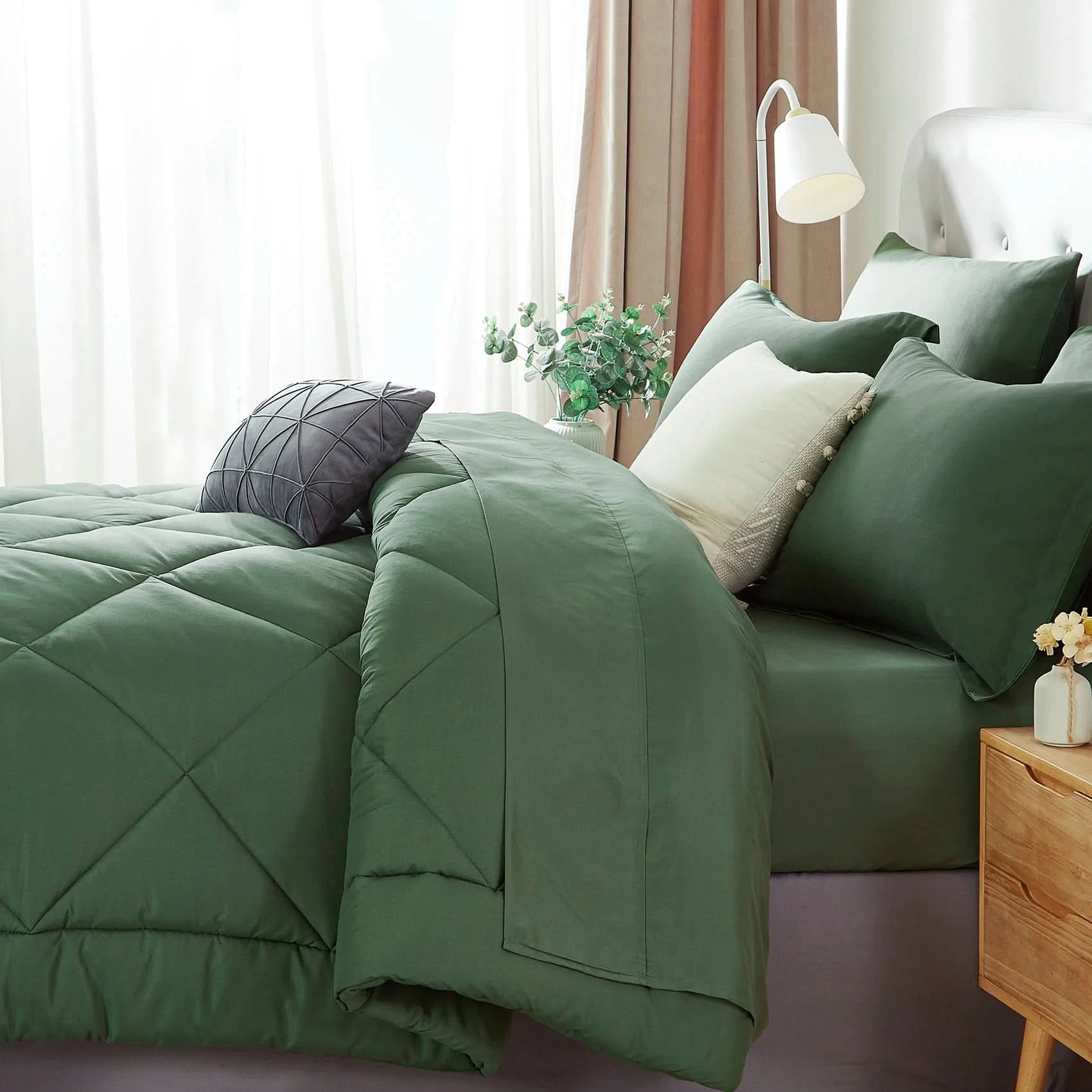 Green comforter on a bed with pillows and a side table in a bedroom setting.
Grid Bedding Set

Microfiber Comforter Set

Polyester Bed Set

All-Season Bedding

Checkered Comforter

Soft Breathable Bedding

Modern Bedding Design

Machine Washable Quilt

Bed-in-a-Bag Set

Durable Quilted Comforter

7-Piece Bedding Set

Twin Full Queen King Bedding

Minimalist Bedding Set

Lightweight Quilt Set

Vacuum Packed Bedding

Stylish Bedroom Decor

Gift Bedding for Teens

Bedding Set for Men and Women

Tatting Weave 