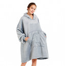 Winter women's hooded pajamas, with pockets and cuffs, suitable for casual home wear, with plush lining, a great choice