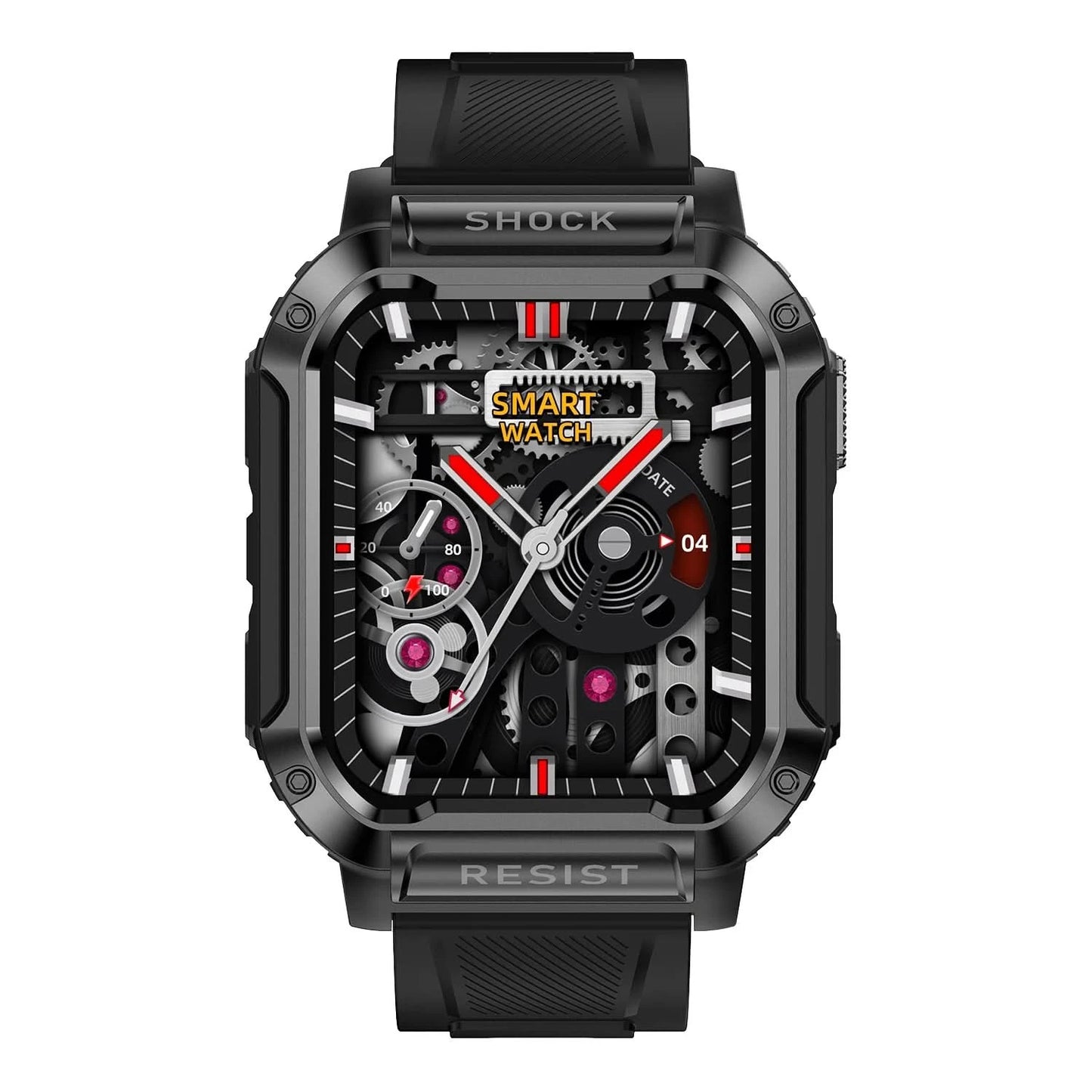 Smartwatch with full touch screen, sports watch can answer and make calls, with message reminders, customizable dial wallpaper a