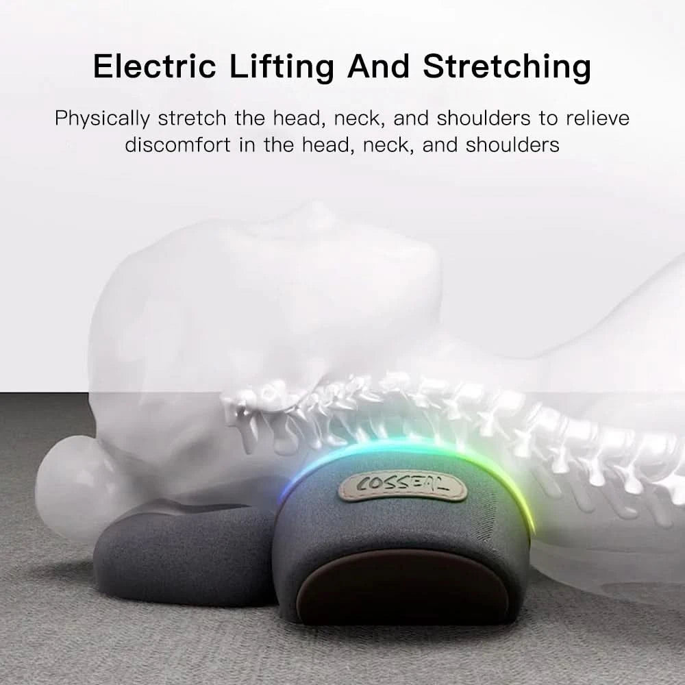 Electric Neck Massager Pillow Cervical Stretcher Heating Vibration Massage Back Traction Orthopedic Sleeping Pillows Support - M & M Global