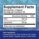 NAD+ and Resveratrol Supplement To Help Support Cell Regeneration, Natural Energy, Focus and Memory - M & M Global