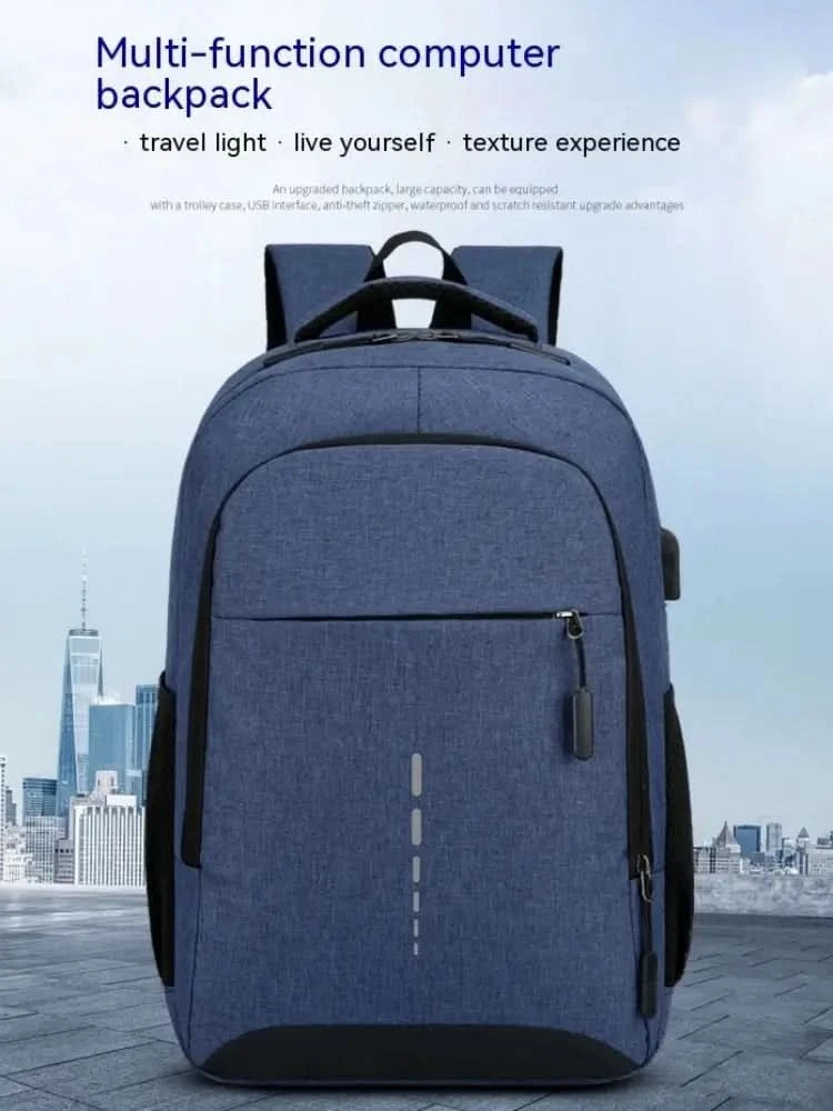 Mens BackPack LargeCapacity Simple Fashion Travel Female Student ComputerBag - M & M Global
