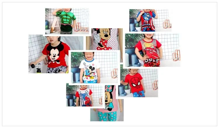 Summer Children Pajamas Set Short Sleeve T Shirt Shorts car Pyjamas Kids Boy Girls Pijamas lightning mcqueen Cartoon Sleepwear - M & M Global