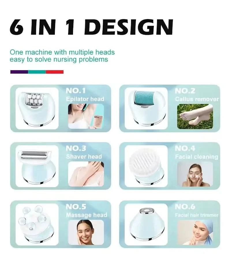 VGR Hair Trimmer Professional Hair Removal Tool Electric Epilator Lady Shaver Waterproof Hair Remover Epilator for Women V-733 - M & M Global