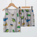 Summer CHILDREN'S Cotton Vest Set Cute Pineapple Boys and Girls Sports Casual Clothes - M & M Global