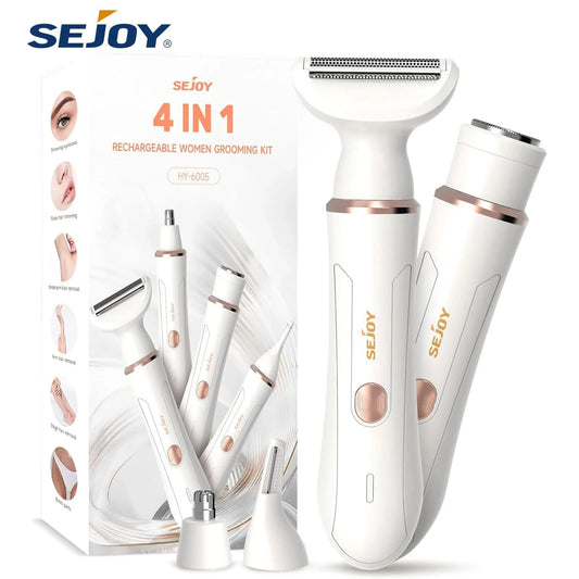 Sejoy Facial Hair Trimmer for Women Perfect for Face Ear Eyebrows Nose Hair Removal Clipper Electric Shaver - M & M Global