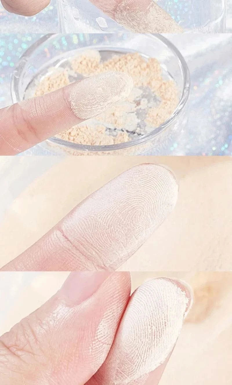 Banana Shaped Loose Powder Cosmetic Can Reduce Pores&Fine Lines,Long-lasting Matte Effect Facial Makeup Powder Make Up for women - M & M Global